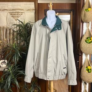 Members Only XLT Jacket | Beige Windbreaker Retro 80s Dadcore Plaid Lined Coat